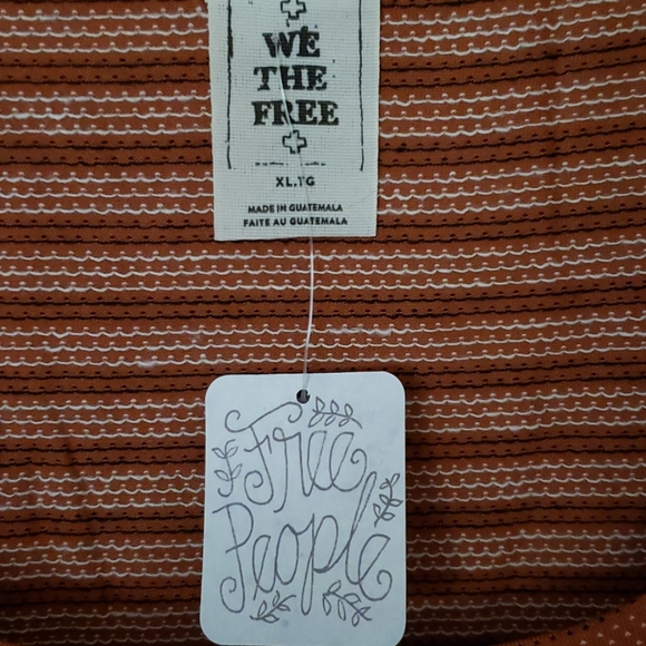 Final Sale NWT We The Free Rust Polka Short Sleeve Size XL - Picture 7 of 9